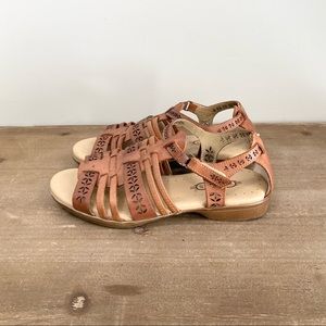 Tejidas Leather Sandals Brown Size 9